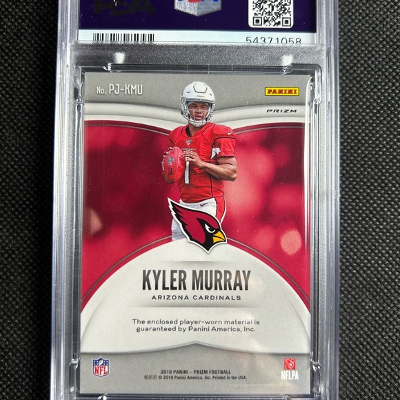 2019 Prizm Silver Kyler Murray Premier Jersey Relic Rookie RC PSA 10 Gem Mint - Picture 2 of 2
